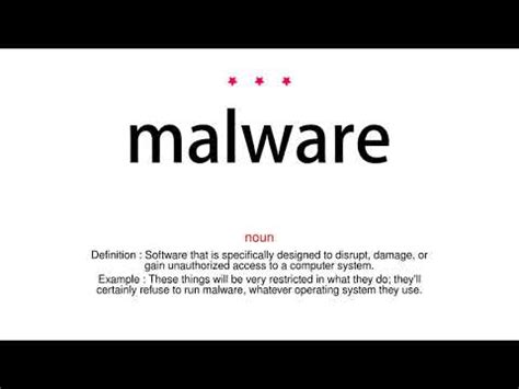 how to pronounce malware